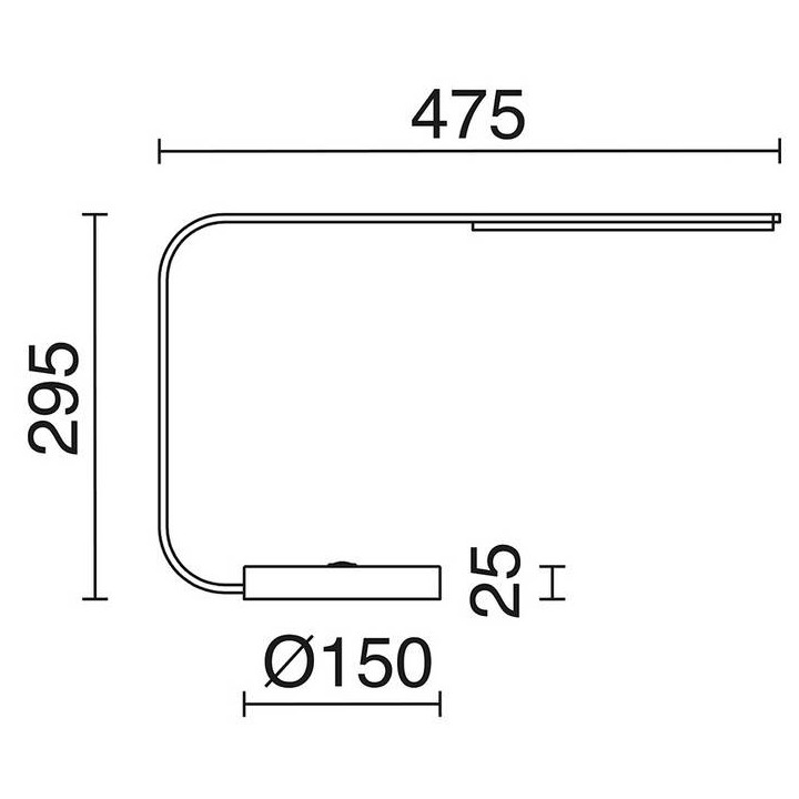 Lámpara sobremesa LED STUDY 5W 3000K aluminio anodizado 