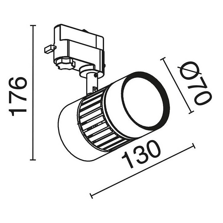 Proyector LED TRADE carril 15W 3000K1200lm blanco