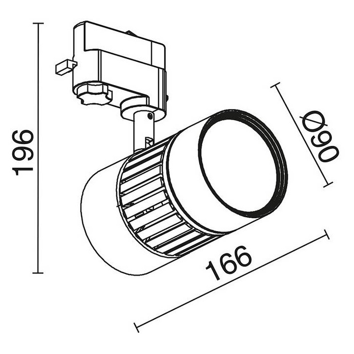 Proyector  LED TRADE carril 45W 3000K 4000lm blanco