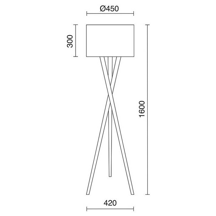 Lámparas Pie de Salón WOOD E27 madera clara
