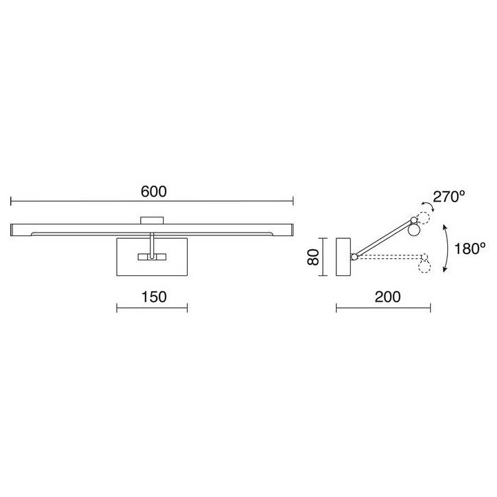 iluminacuadros TABEL 12W 3000K niquel satinado 