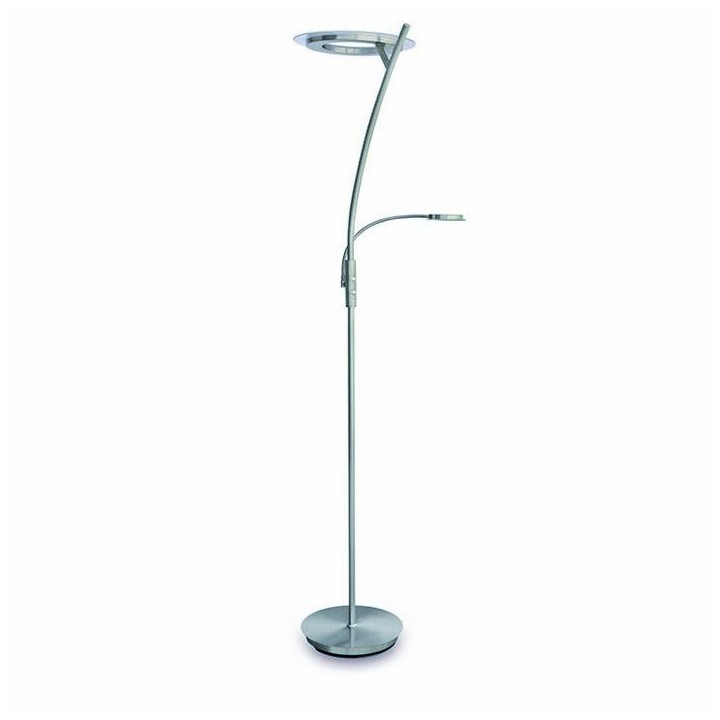 Lámparas Pie de Salón ALBERO LED 30W 2400lm niquel satinado 