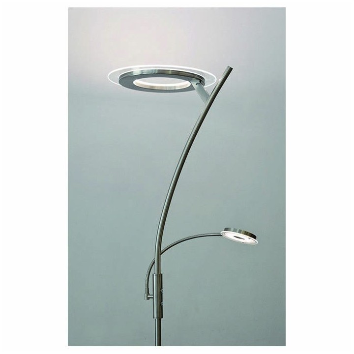 Lámparas Pie de Salón ALBERO LED 30W 2400lm niquel satinado 