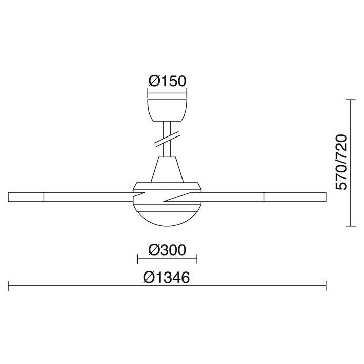 Ventilador de Techo con luz VENTO LED 1x17W 3000K madera de haya