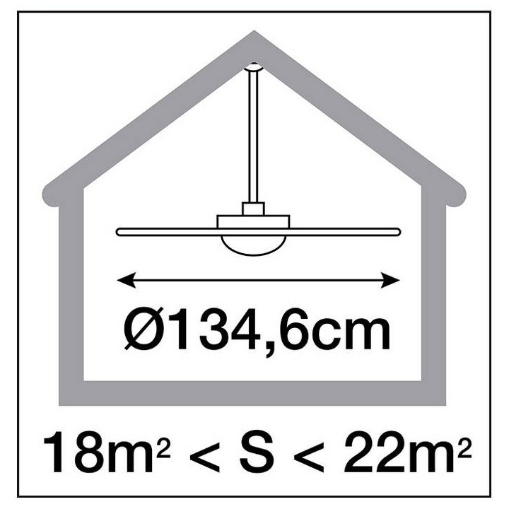 Ventilador de Techo con luz VENTO LED 1x17W 3000K madera de haya