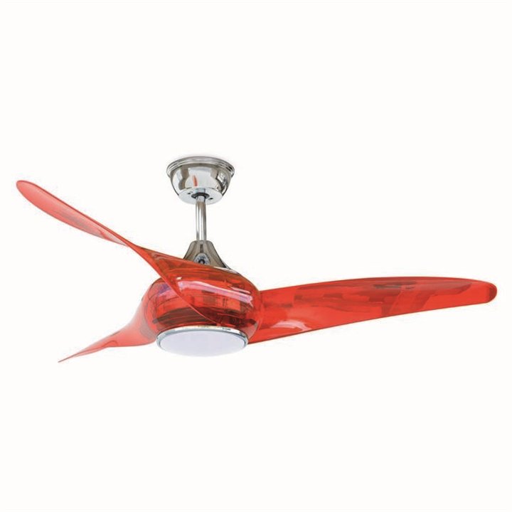 Ventilador de Techo con luz CEFIRO LED 1x18W 3000K rojo