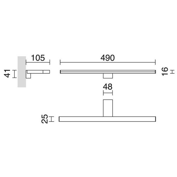 Aplique baño ALIN IP44 LED 5,5W 400LM cromo 4000K