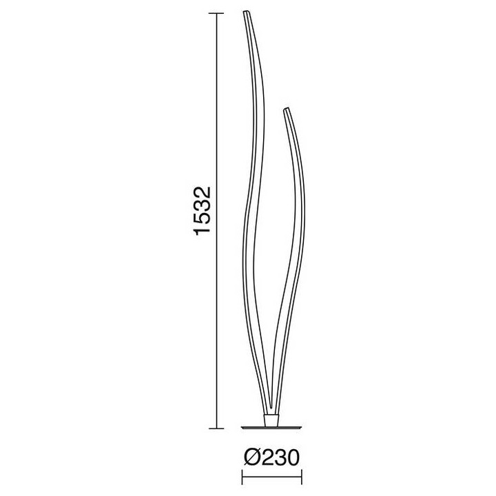 Lámparas Pie de Salón FOC IP20 LED 28,6W 2000lm Niquel Satinado 3000K