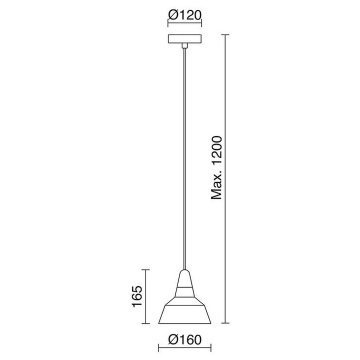 Lámpara Colgante CLOÉ IP20 E14 gris piedra