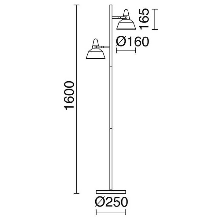 Lámparas Pie de Salón CLOÉ IP20  2xE14 gris piedra