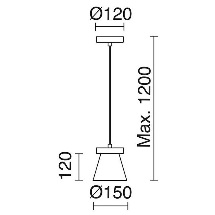 Lámpara Colgante BETON IP20 E14 gris