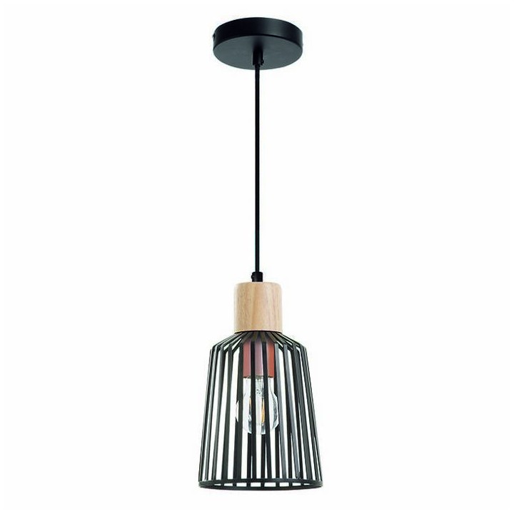 Lámpara Colgante BAGUET IP20 E27 negro