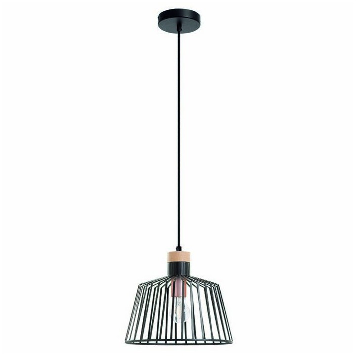 Lámpara Colgante BAGUET IP20 E27 negro