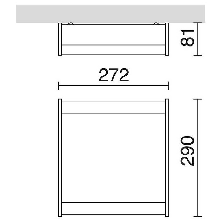 Aplique AURORA IP20 LED 24W 2400lm aluminio cepillado 3000K