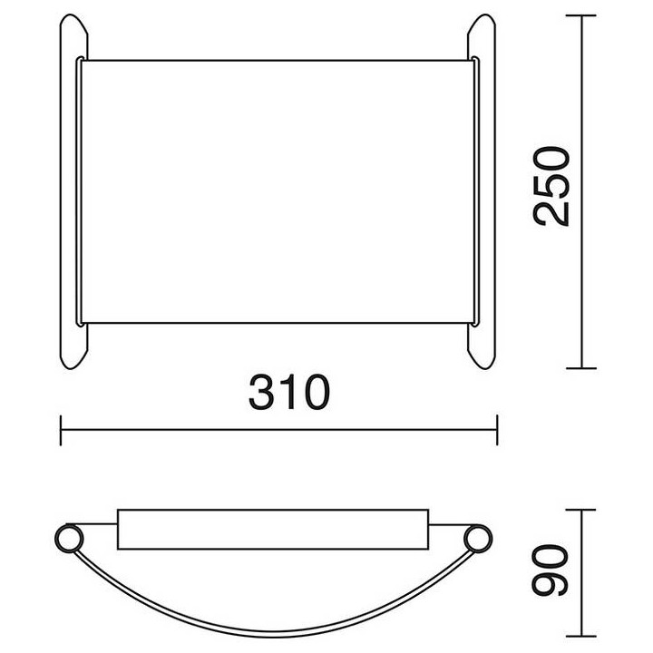 Aplique ESPIGA IP20 LED12W 1200lm niquel satinado  3000K