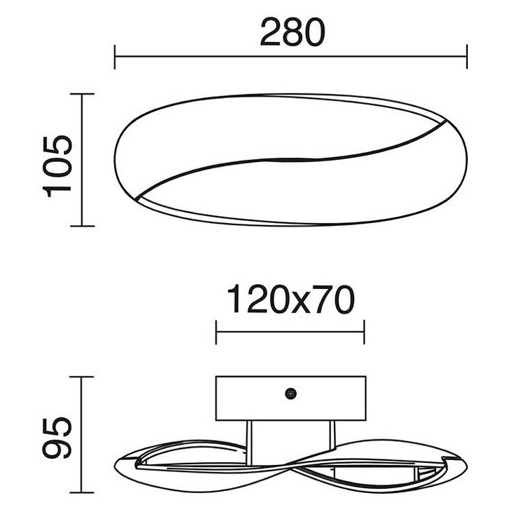 Aplique RIBBON IP20 LED 6W 300lm blanco 3000K