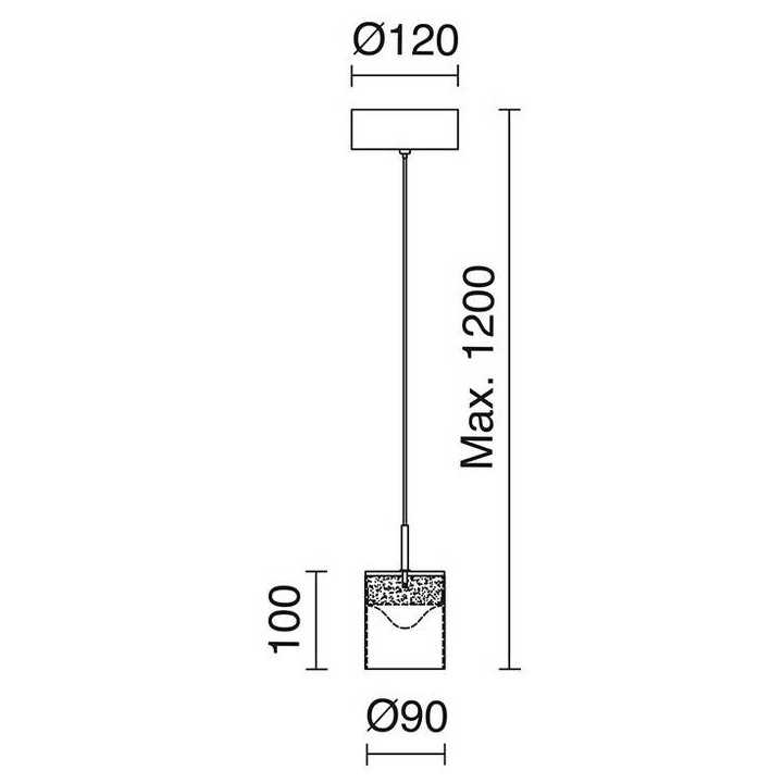 Lámpara colgante GILDA IP20 LED 4,8W 240lm  Cromo  3000K