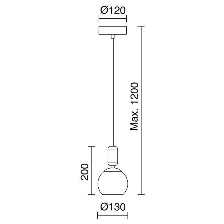 Lámpara colgante CUPERTINO IP20 LED4,8W210lm COB 3000K