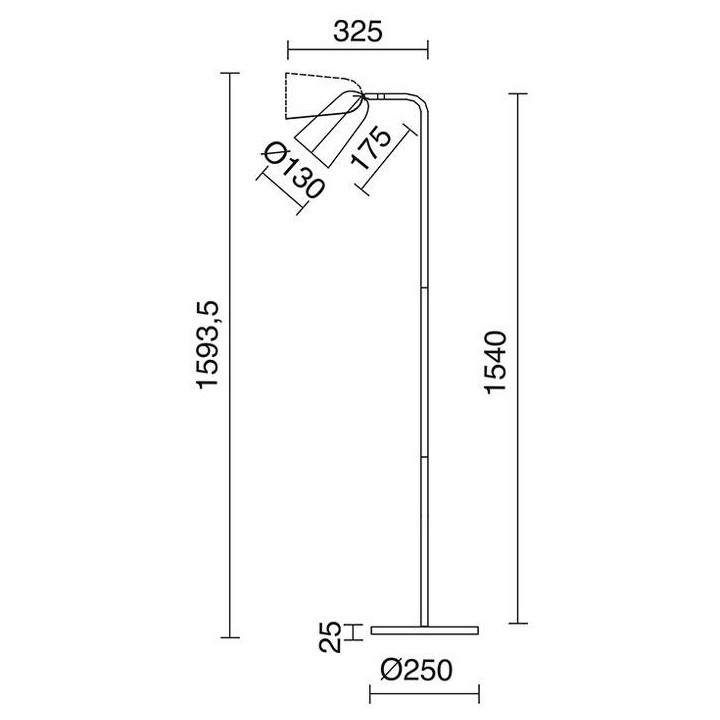 Lámparas Pie de Salón ASTRID IP20 E27 marron oxido