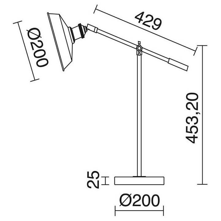 Lámpara sobremesa OMA IP20 E27 oxido