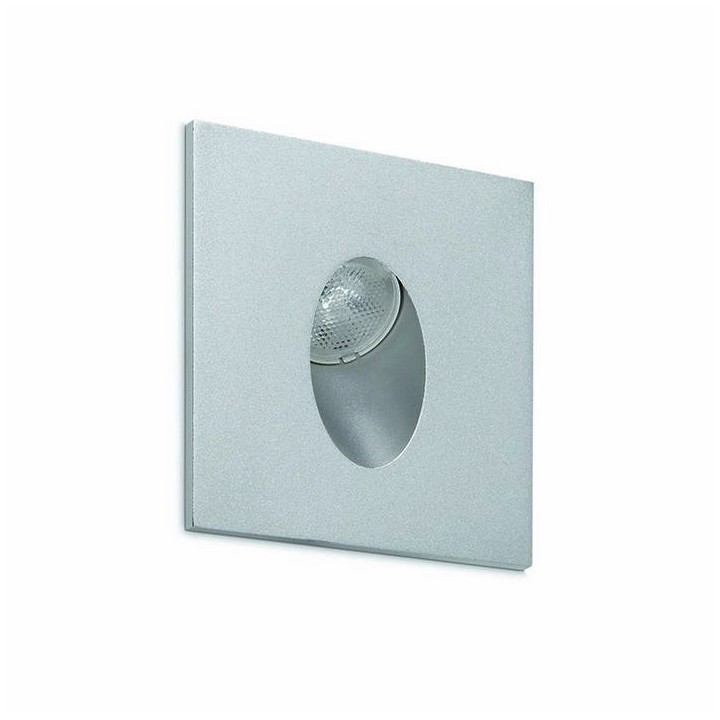 Lámpara empotrable LIGUR IP44 LED3W160lm aluminio anodizado 3000K