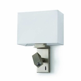 Aplique MONNET IP20 E27+LED 3W 160lm niquel satinado 