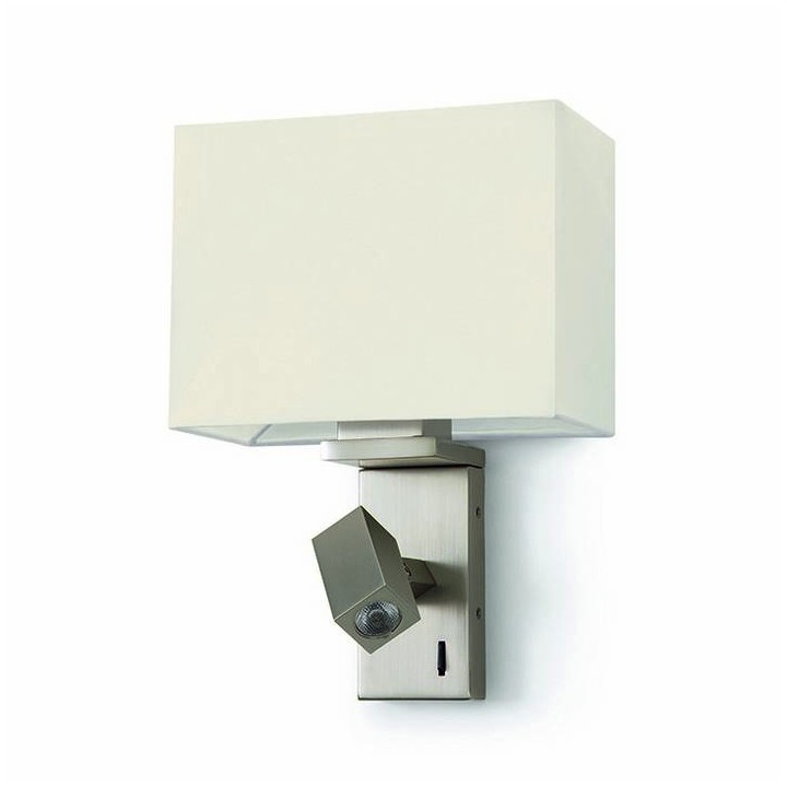 Aplique MONNET IP20 E27+LED 3W 160lm niquel satinado 