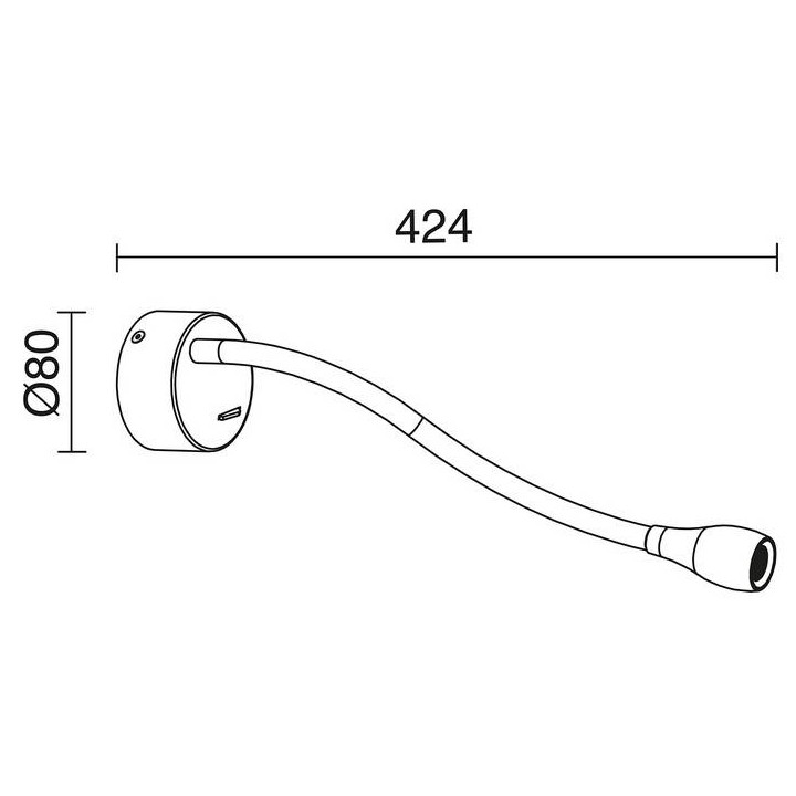 Aplique ELFI IP20 LED 2W 160lm cromo Rojo 3000K