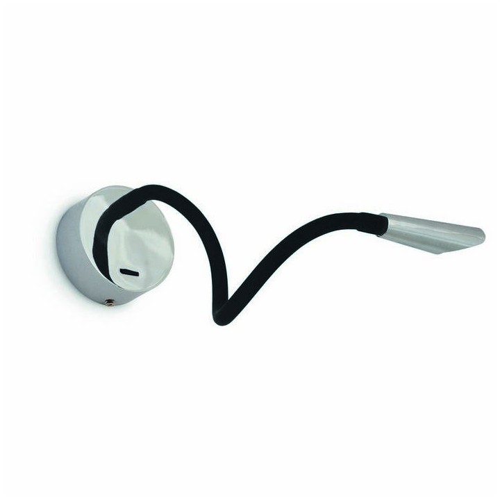 Aplique ELFI IP20 LED 2W 160lm cromo negro 3000K