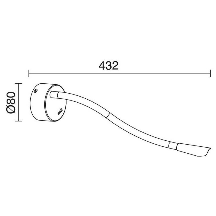 Aplique ELFI IP20 LED 2W 160lm cromo rojo 3000K