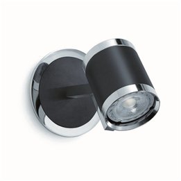 Aplique ELKE IP20 GU10 cromo negro