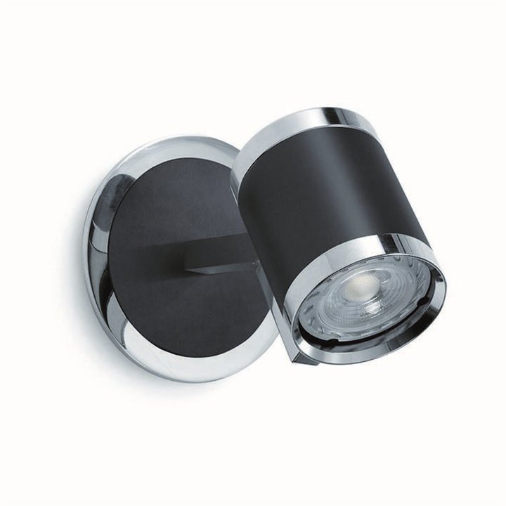 Aplique ELKE IP20 GU10 cromo negro