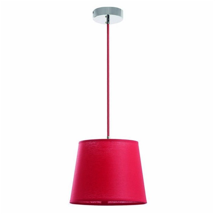Lámpara Colgante A TU ESTILO IP20 E27 cromo+rojo