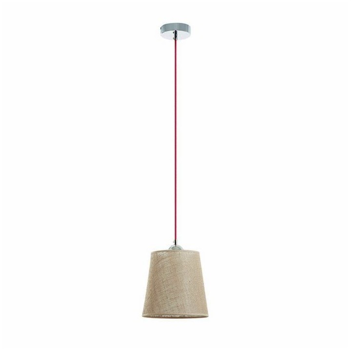 Lámpara Colgante A TU ESTILO IP20 E27 cromo+rojo