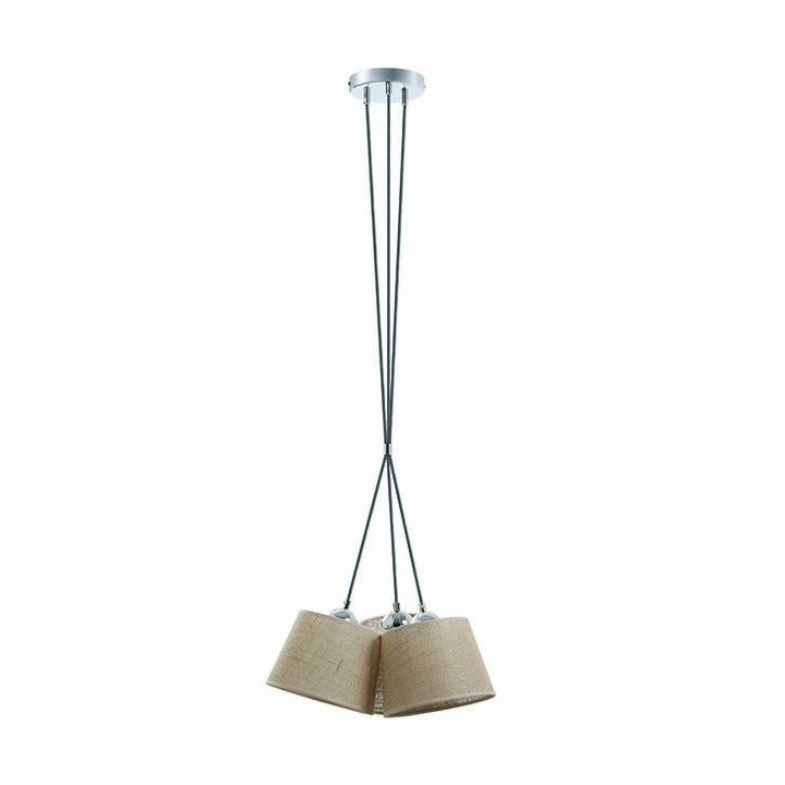 Lámpara Colgante A TU ESTILO IP20 3xE27 cromo+gris