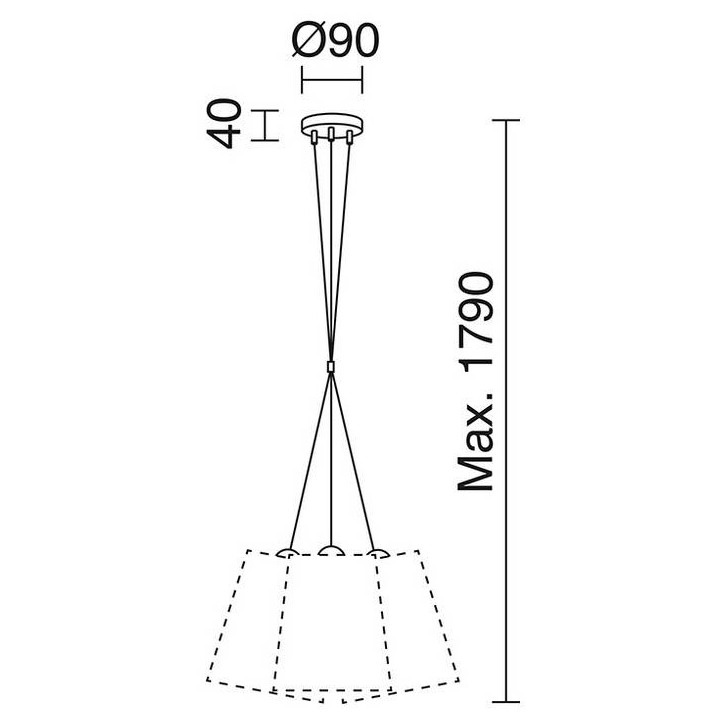 Lámpara Colgante A TU ESTILO IP20 3xE27 cromo+gris