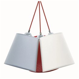 Lámpara Colgante A TU ESTILO IP20 3xE27 cromo+rojo