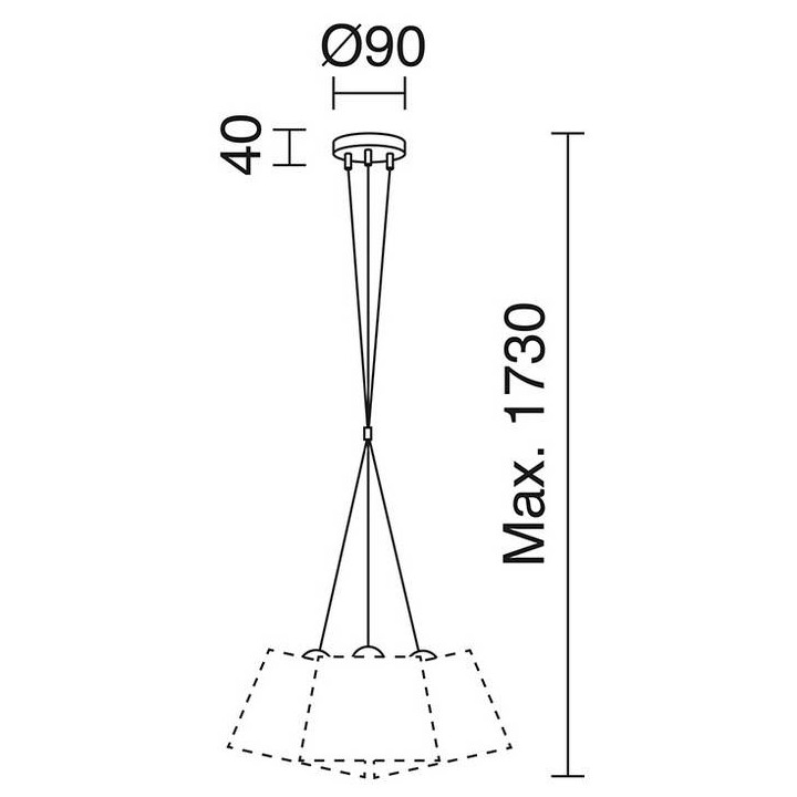 Lámpara Colgante A TU ESTILO IP20 3xE27 cromo+rojo