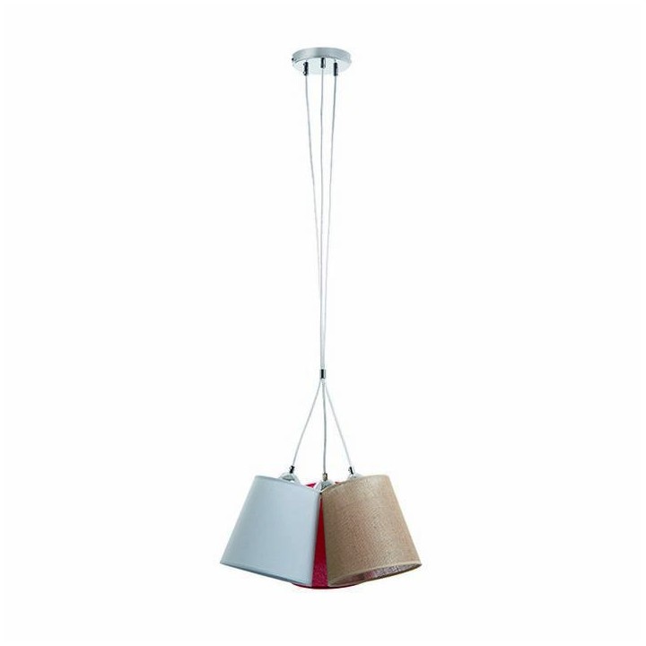 Lámpara Colgante A TU ESTILO IP20 3xE27 cromo+transparente