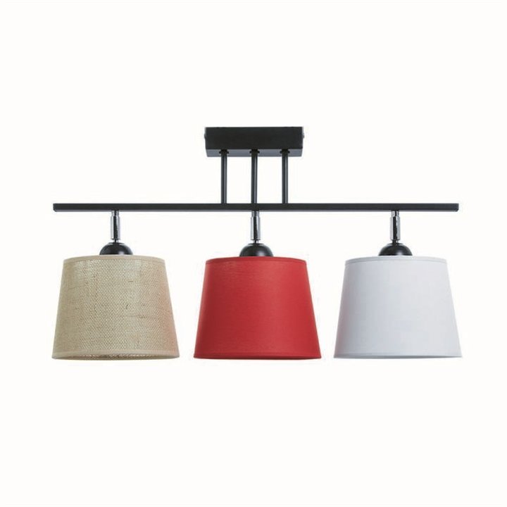 Plafón A TU ESTILO IP20 3xE27 negro