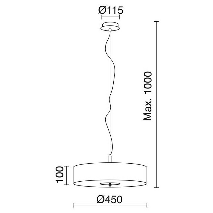 Lámpara Colgante KASHA  IP20 3xE27 marrón oscuro