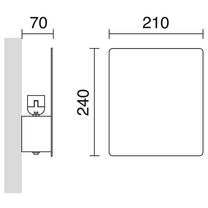 Aplique BALTIC IP20 E27 blanco