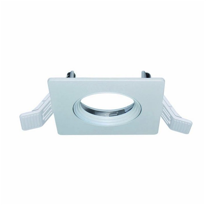 Lámpara empotrable cuadrada INEL ø90 IP20 blanco / cristal