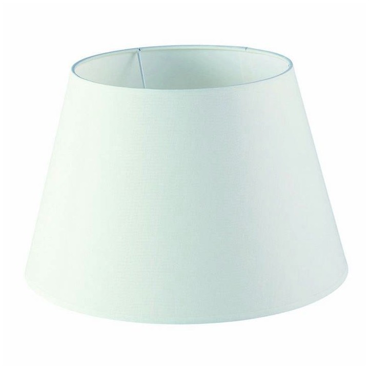 Pantalla para lámparas cónica ø30cm algodón  blanco