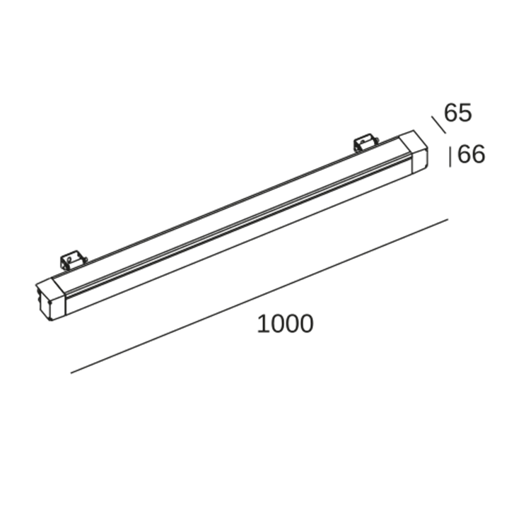 iluminación Sistema Lineal IP65 Cube Pro Linear Efficiency 1000mm Surface LED 64 RGBW DMX RDM Gris urbano 3942lm LedsC4 BD13-58N