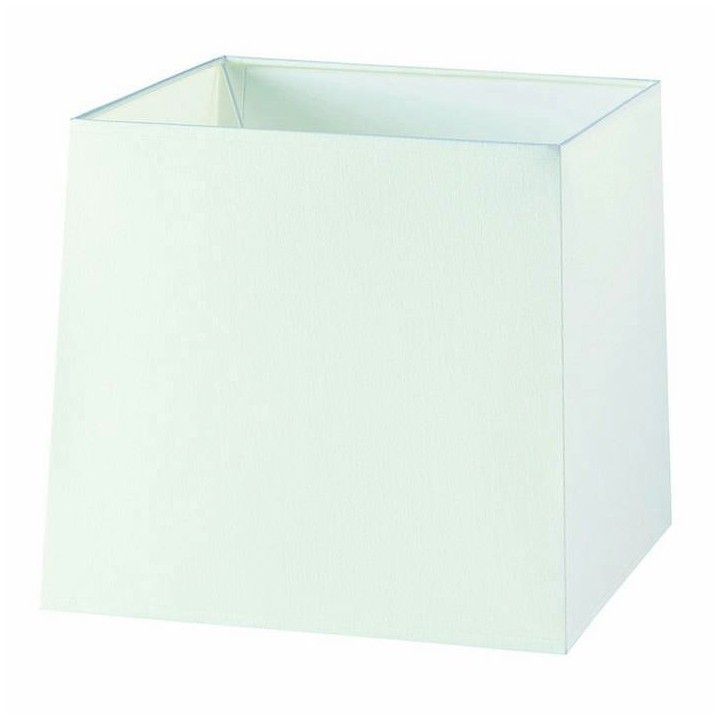 Pantalla para lámparas piramidal 25cm algodón  blanco