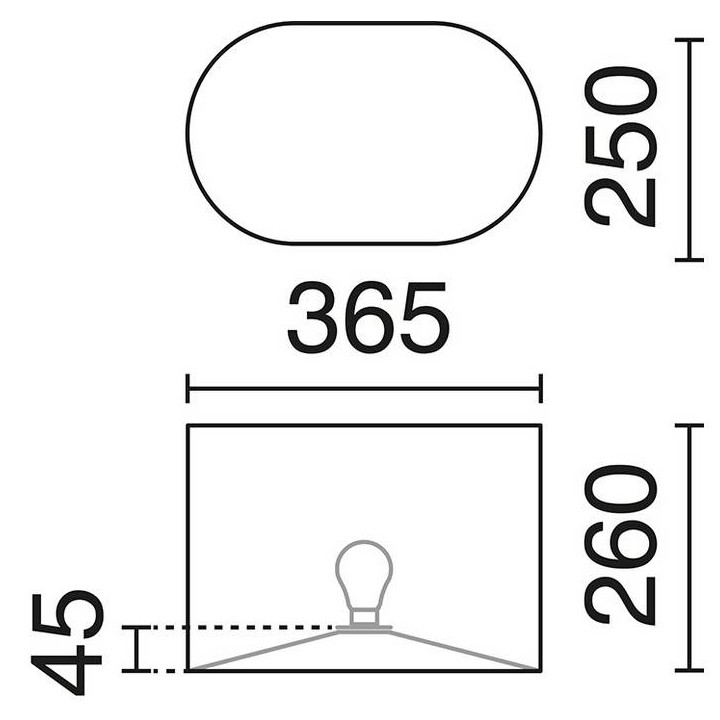 Pantalla para lámparas soremesa oval blanco