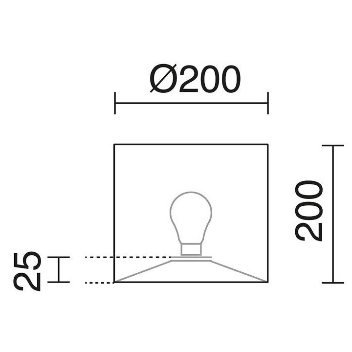 Pantalla para lámparas ø200cms algodón  blanco
