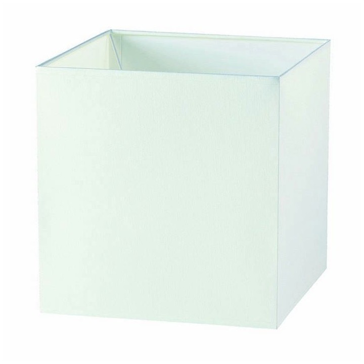 Pantalla para lámparas 18x18 cms algodón  blanco