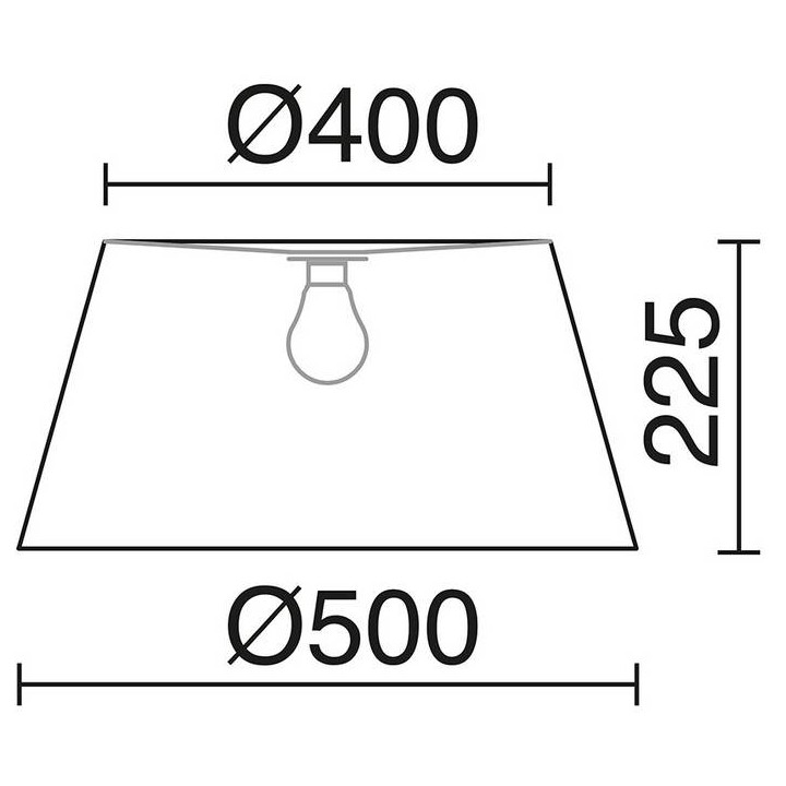 Pantalla para lámparas algodón blanco Ø50CM